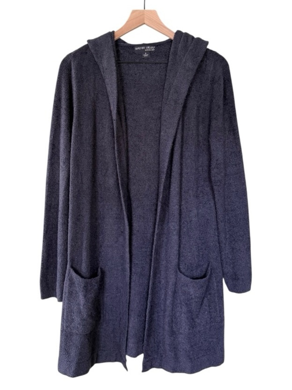 Barefoot Dreams CozyChic Lite Coastal Hooded Cardigan Sweater‎ Blue Size Medium